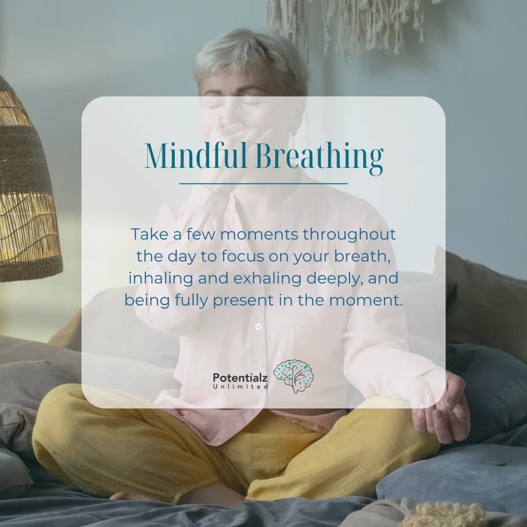 Mindful breathing technique for stress relief and anxiety management