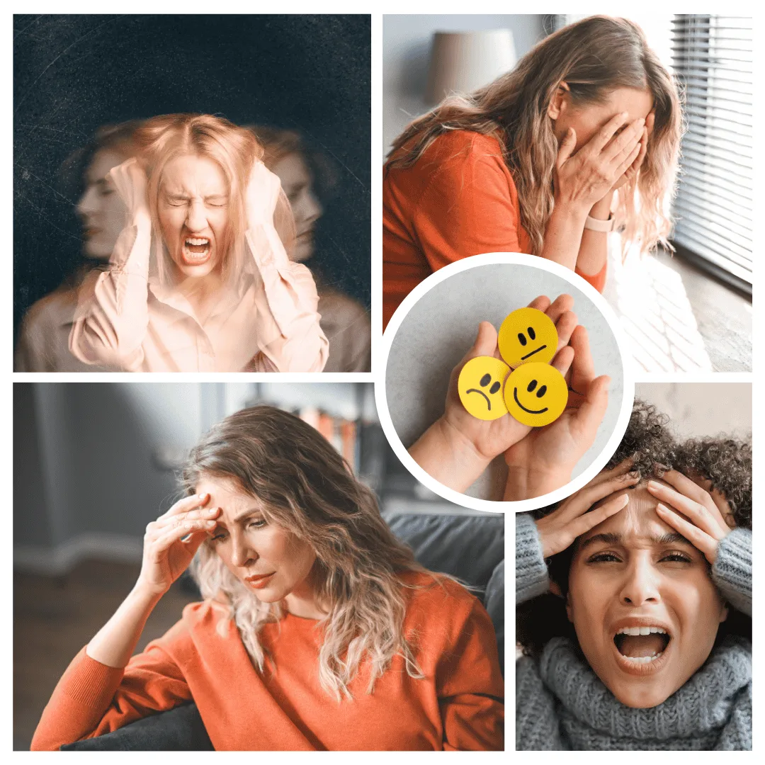 various faces of emotional distress